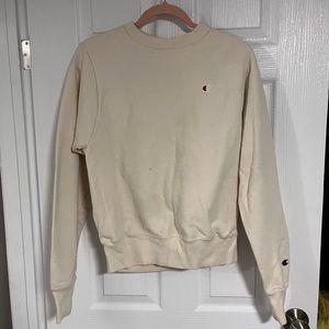 cream champion sweater( with small stain)